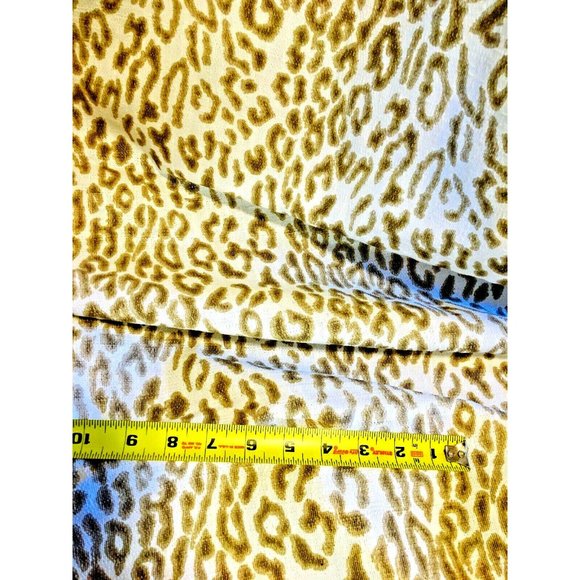 Cheetah Animal Print Designer Upholstery Fabric Tablecloth Flex Linen - Picture 1 of 6